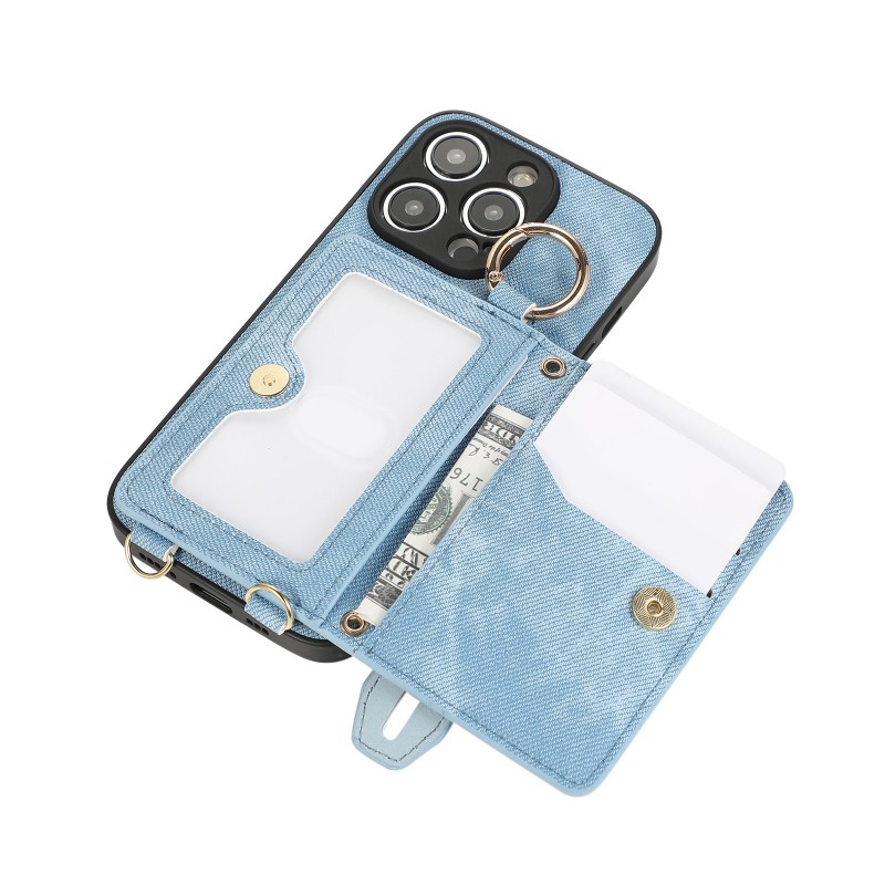 Suitable for Crossbody iPhone Case with Wrist Strap, Card Slot